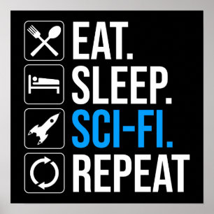 Poster Coma uma repetição Sci-Fi para dormir