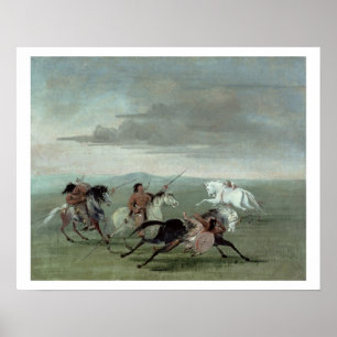 Poster Comanche Feats of Martial Horsemship, 1834 (petról