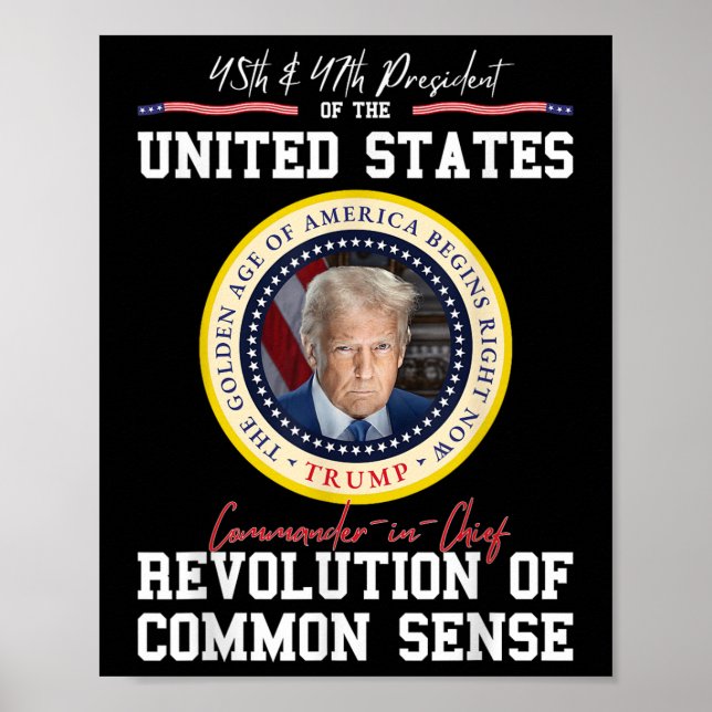 Poster Comandante-Chefe da Idade do Ouro da América (Frente)