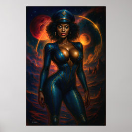 Poster Comandante Gail Kween | Glamour de Ficção Científi