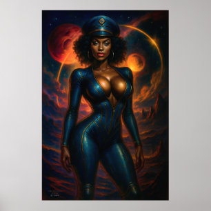 Poster Comandante Gail Kween Glamour de Ficção Científi