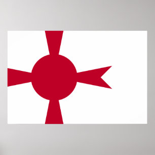 Pôster Comandante Imperial Japonês Marinho, bandeira de