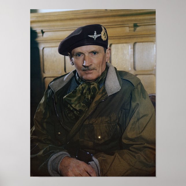 Poster Comandante Sir Bernard Montgomery - WW2 - 1944 (Frente)