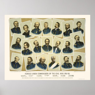 Poster Comandantes famosos 1884 da união