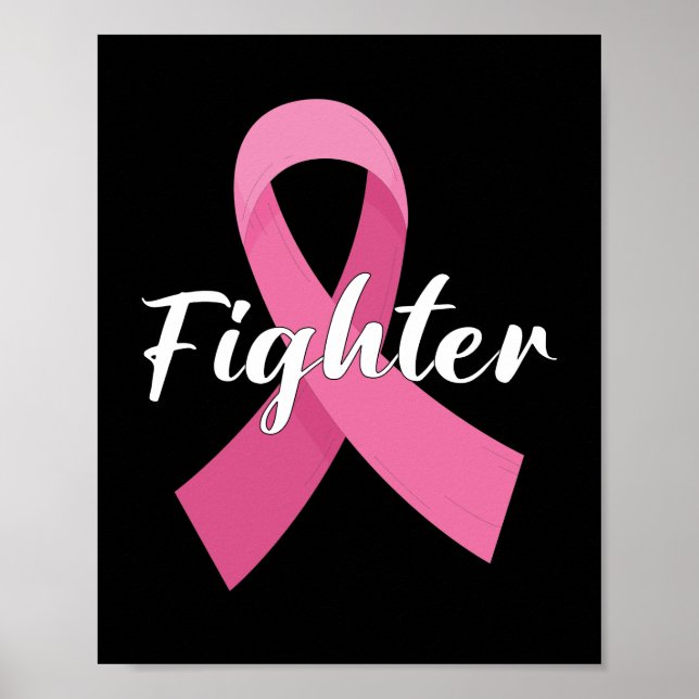 Poster Combate à Consciência do Cancer da Fita Rosa à Luz (Frente)