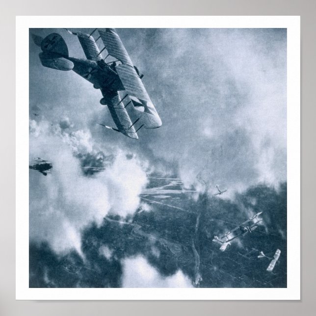 Poster Combate aéreo na Frente Ocidental, Primeira Guerra (Frente)