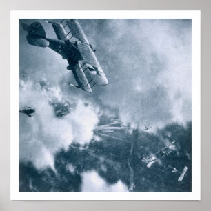 Poster Combate aéreo na parte dianteira ocidental,