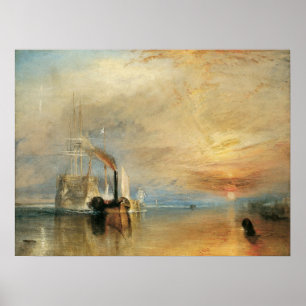 Pôster Combate ao Temerário por Joseph Turner, Arte Mar