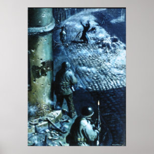 Poster Combate de incêndio na rua