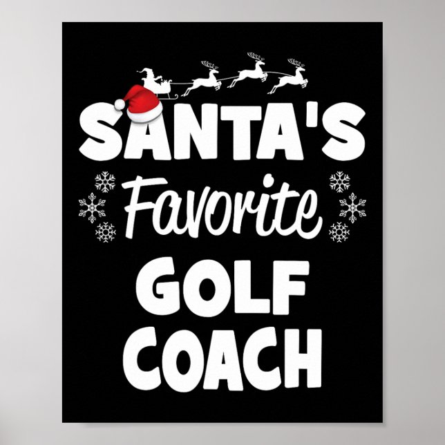 Poster Combate de Natal do treinador de golfe favorito do (Frente)