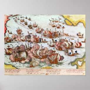 Poster Combate naval