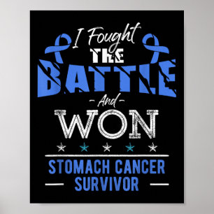 Poster Combatente de conscientização do Cancer de estômag
