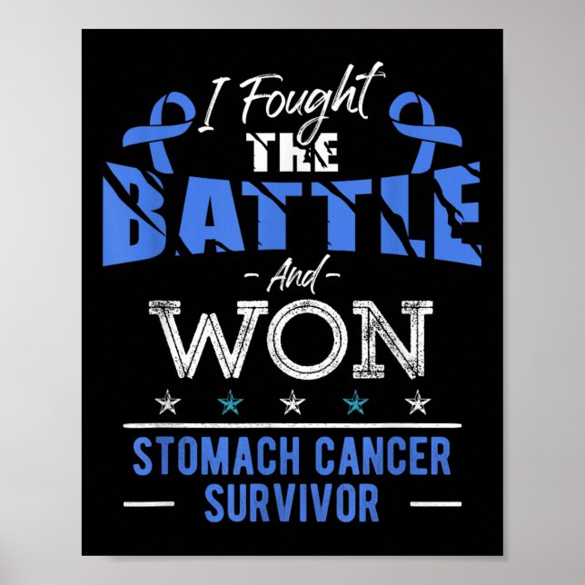 Poster Combatente de conscientização do Cancer de estômag (Frente)