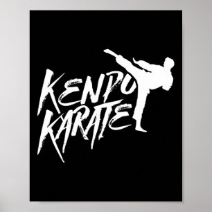 Poster Combatente de Kenpo Karate vê artes marciais