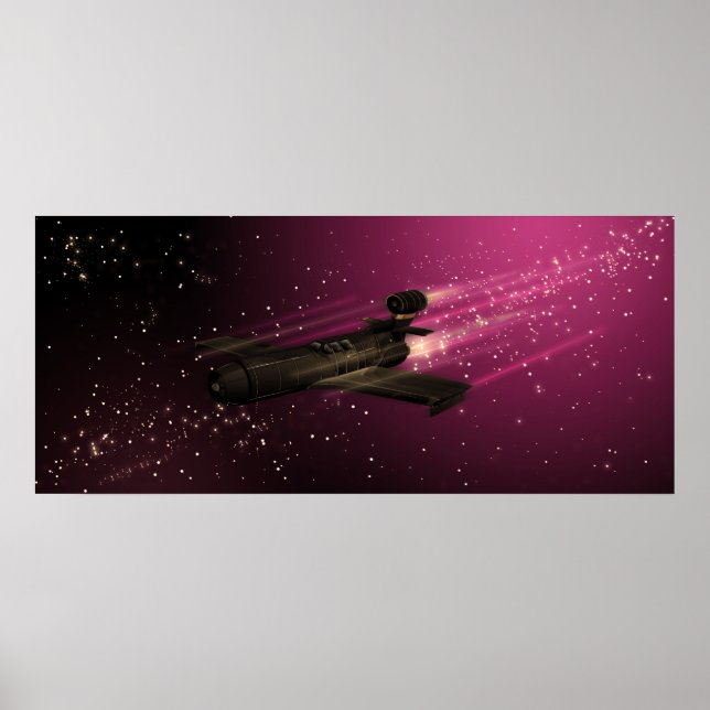 Poster Combatente Espacial Retro (Frente)