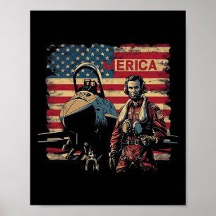 Poster Combatente Jets Abraham Lincoln 4 De Julho Boys Am