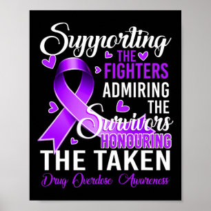 Poster Combatentes De Apoio Que Honram A Sobredosagem Com