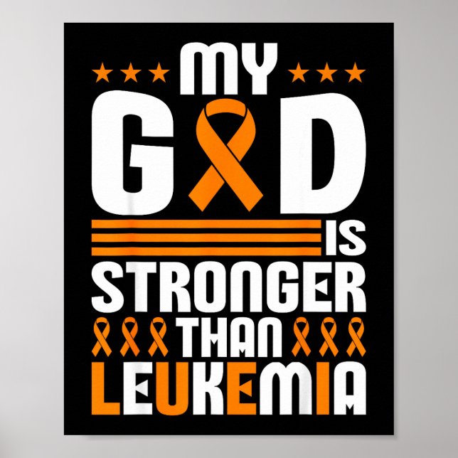 Poster Combatentes Mãe de Leucemia Infantil Fita Laranja  (Frente)