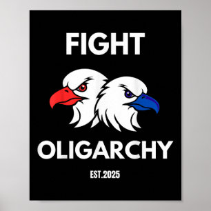 Poster Combater a Oligarchy Patriotic Citações 2025 Anti-