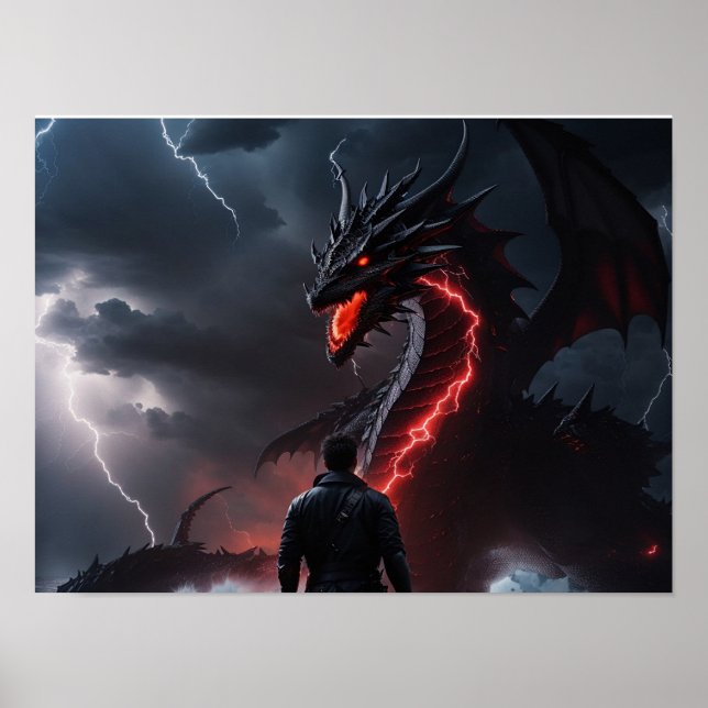 Poster Combater é desafiar um dragão (Frente)