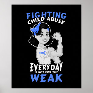 Poster Combater o abuso infantil todos os dias não é pa