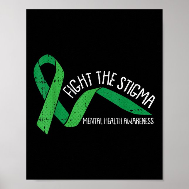 Poster Combater O Estigma Conscientização da Saúde Mental (Frente)