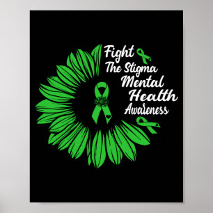 Poster Combater o estigma _ mês de conscientização sobre