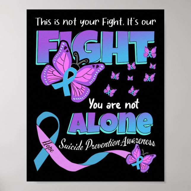 Poster Combater o problema na prevenção da consciência su (Frente)