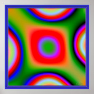 Pôster Combinação de Cores Pulsantes