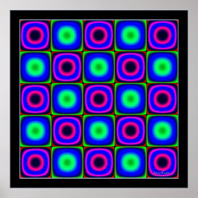 Pôster Combinações de cores de brilho (Frente)