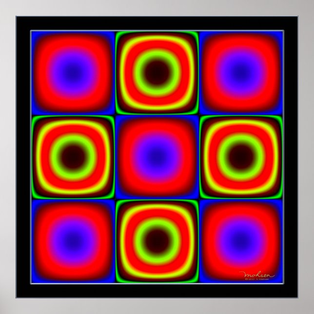 Pôster Combinações de Cores Vacilantes (Frente)