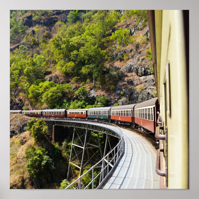 Poster Comboio a vapor no Cairns, Austrália (Frente)