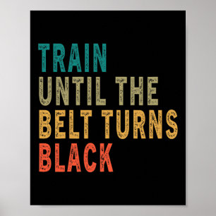 Poster Comboio Até Que O Cinturão Torne Tae Vintage Negro