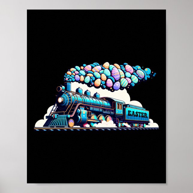 Poster Comboio Cony Comboio Páscoa Crianças De Ovos Rapaz (Frente)