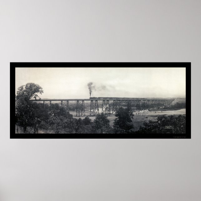 Poster Comboio De Chicago Foto 1914 (Frente)