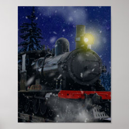 Poster Comboio de Natal na neve
