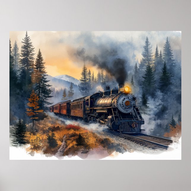 Poster Comboio de Natal nostálgico (Frente)