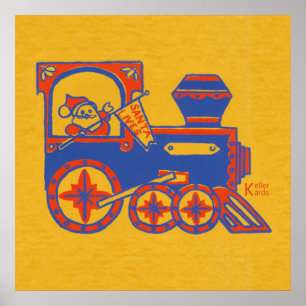 Pôster Comboio de papais noeis