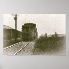 Poster Comboio em Caminhos de Ferro Locomotiva Retroativa