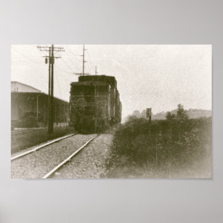 Poster Comboio em Caminhos de Ferro Locomotiva Retroativa