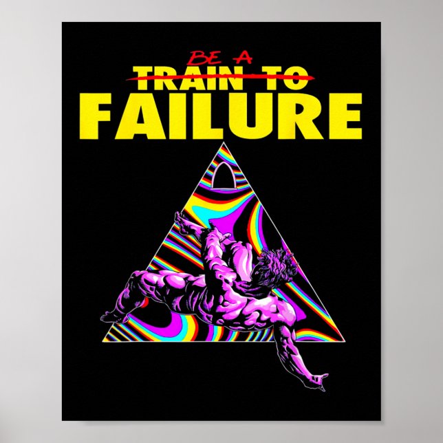Poster Comboio Engraçado Até Fracasso Elevação De Peso (Frente)