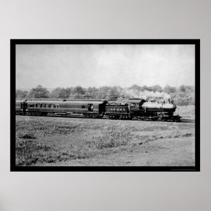 Poster Comboio ferroviário de Chicago e Northwestern 1899