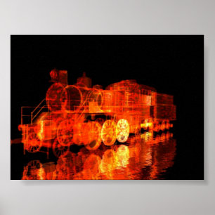Poster Comboio-Fogo