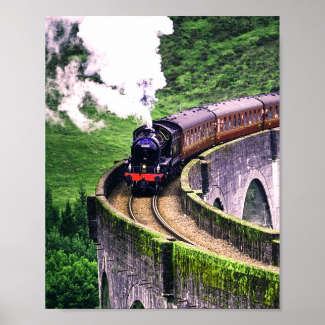 Poster Comboio Locomotivo na Ponte (Frente)