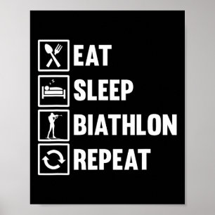 Poster Come Biathlon Repeat Motif Para Um Biatleta