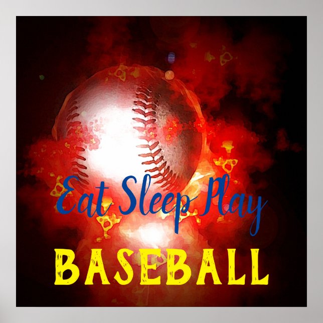 Poster Come Sleep Play Baseball (Frente)