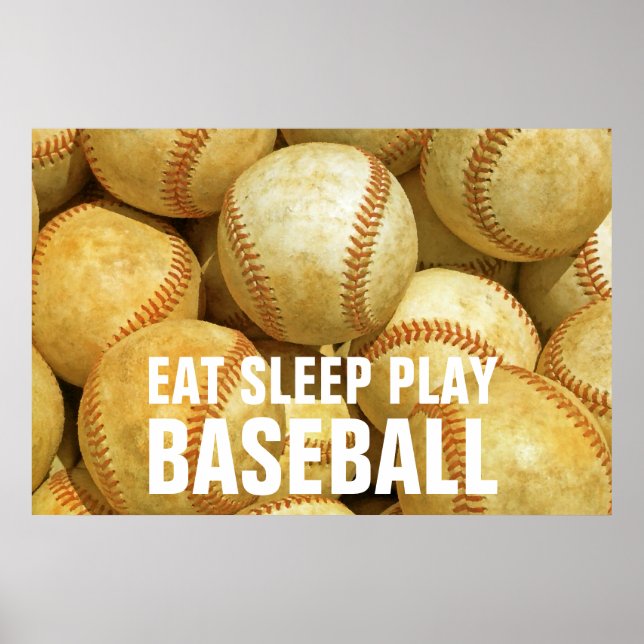 Pôster Come Sleep Play Baseball (Frente)
