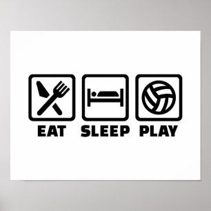 Poster Come Sleep play Voleibol