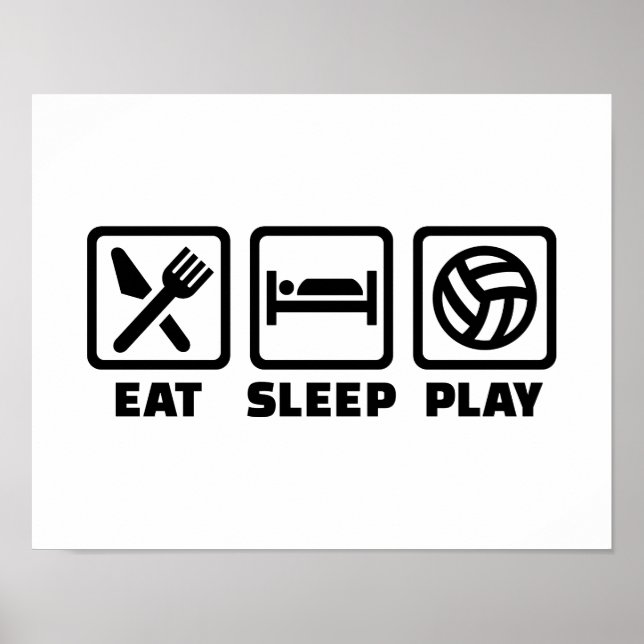 Poster Come Sleep play Voleibol (Frente)