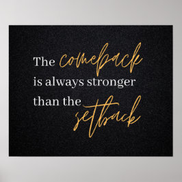 Poster Comeback é mais forte do que o Setback